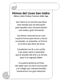 Himno Liceo San Isidro